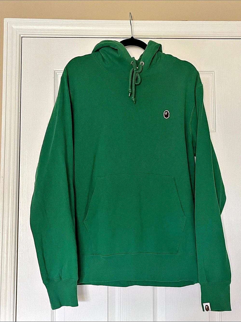 A Bathing Ape Head One Point Pullover Hoodie Green Large